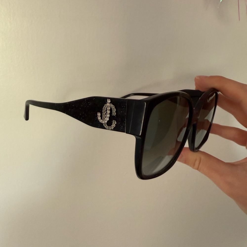 Jimmy Choo Sunglasses NOEMI/S DXF 9O Black Dark Gray Gradient